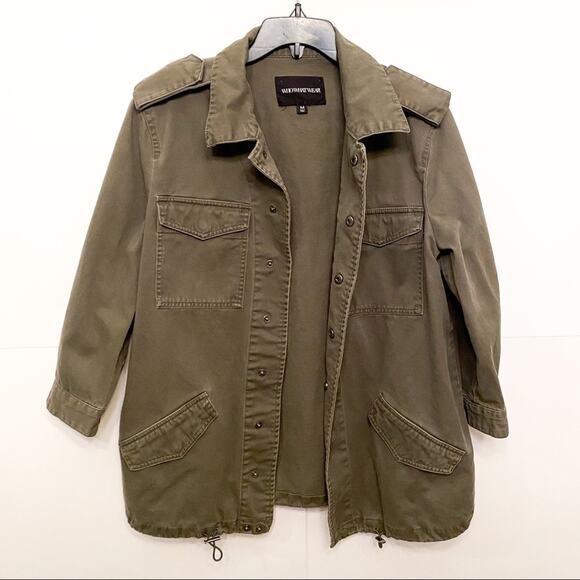 EUC Who What‎ Wear Military Utility Jacket Green - Picture 2 of 5